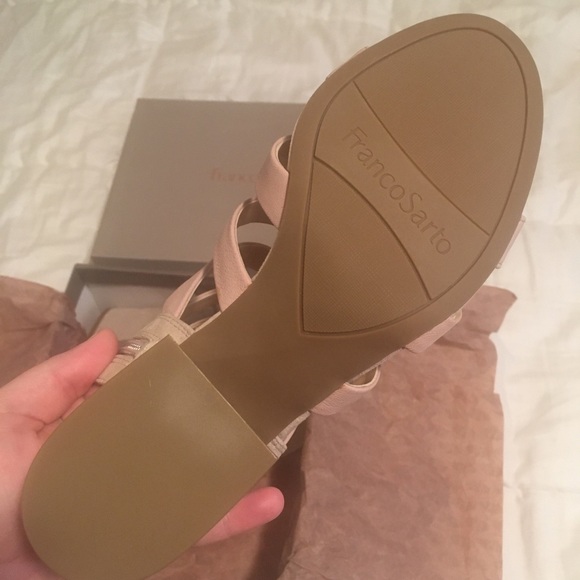 Franco Sarto NIB Taupe Mesa Strappy Sandals - Picture 6 of 7